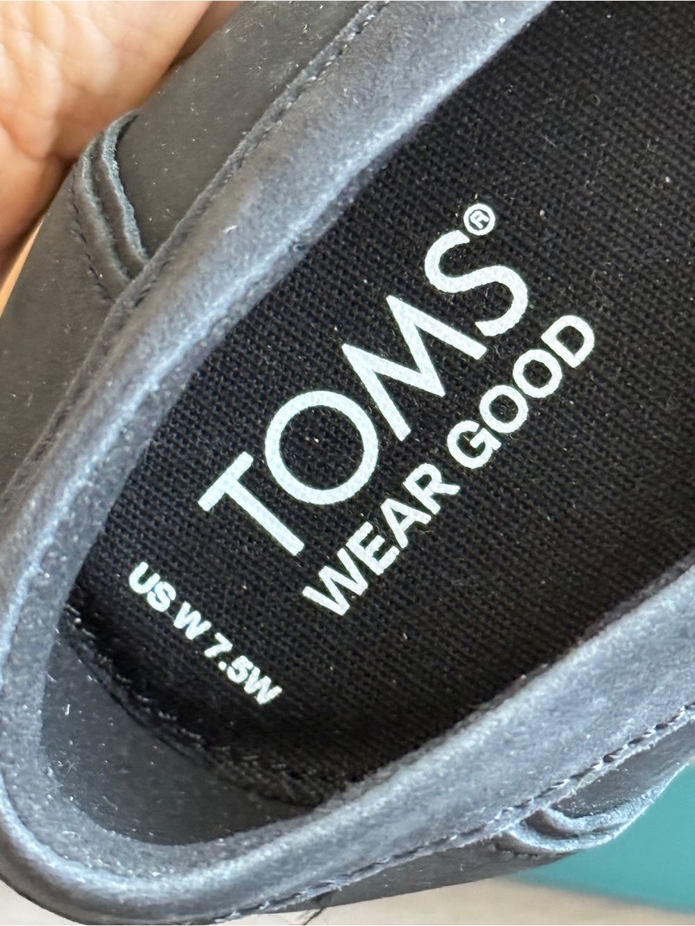 Toms Cara Loafers Black Wide Width Leather | Size 7.5W NWT - Picture 5 of 7